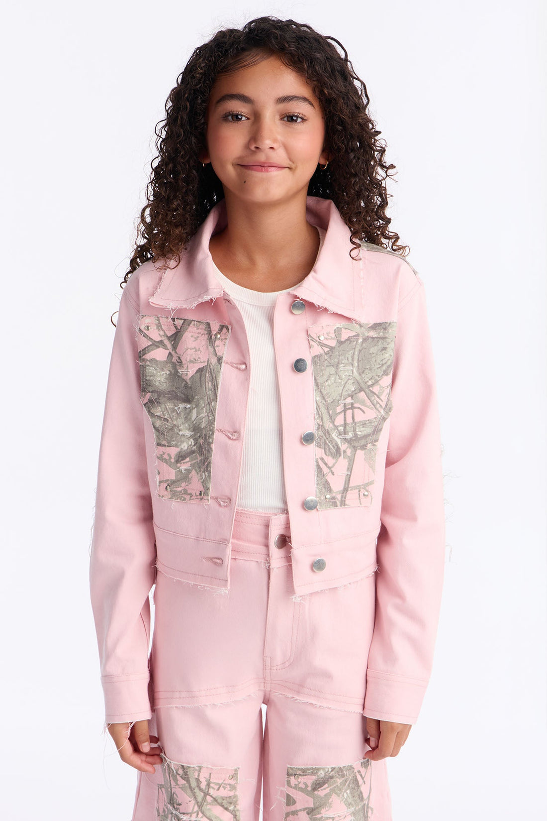 Mini Wild Side Denim Jacket - Light Pink