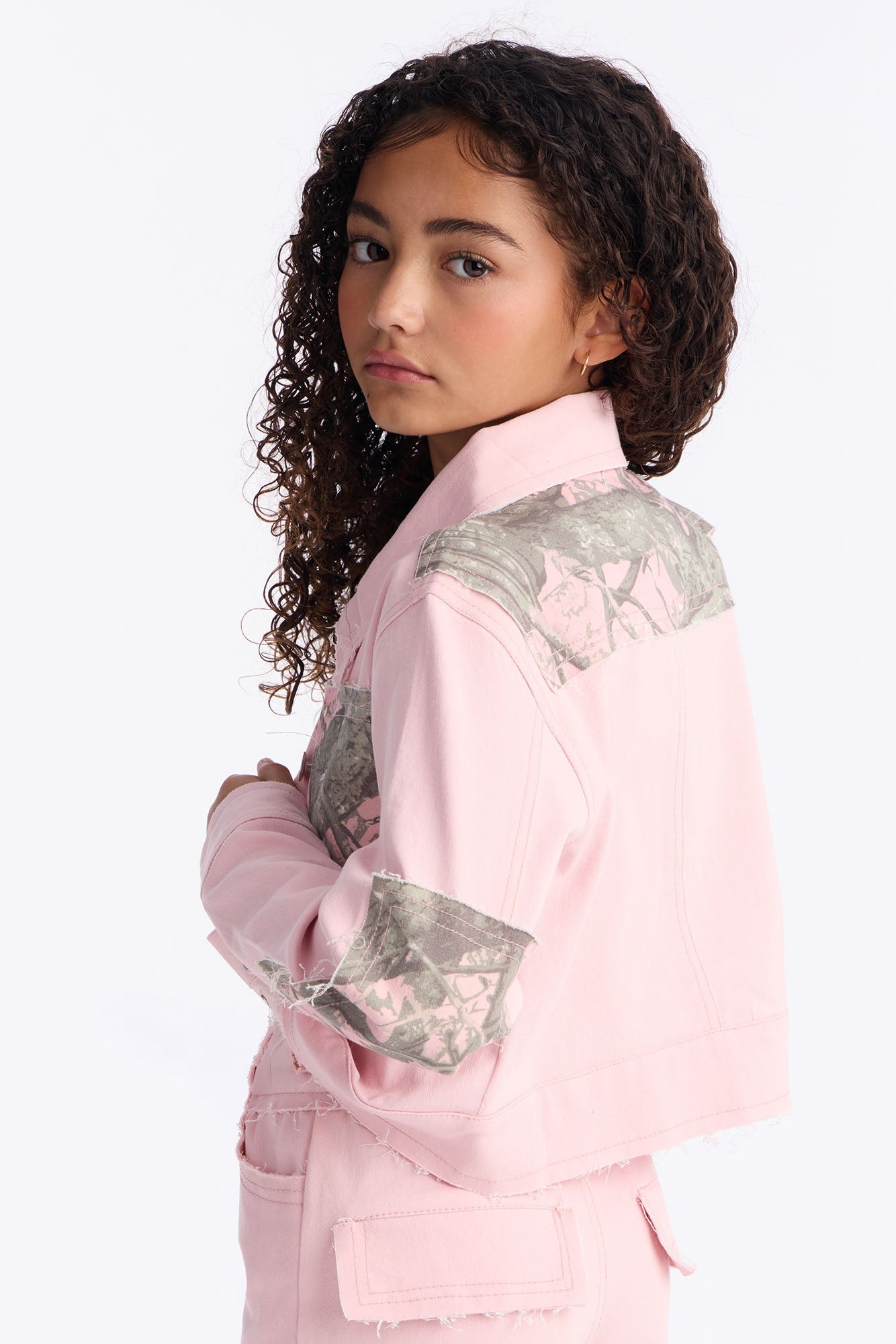 Mini Wild Side Denim Jacket - Light Pink