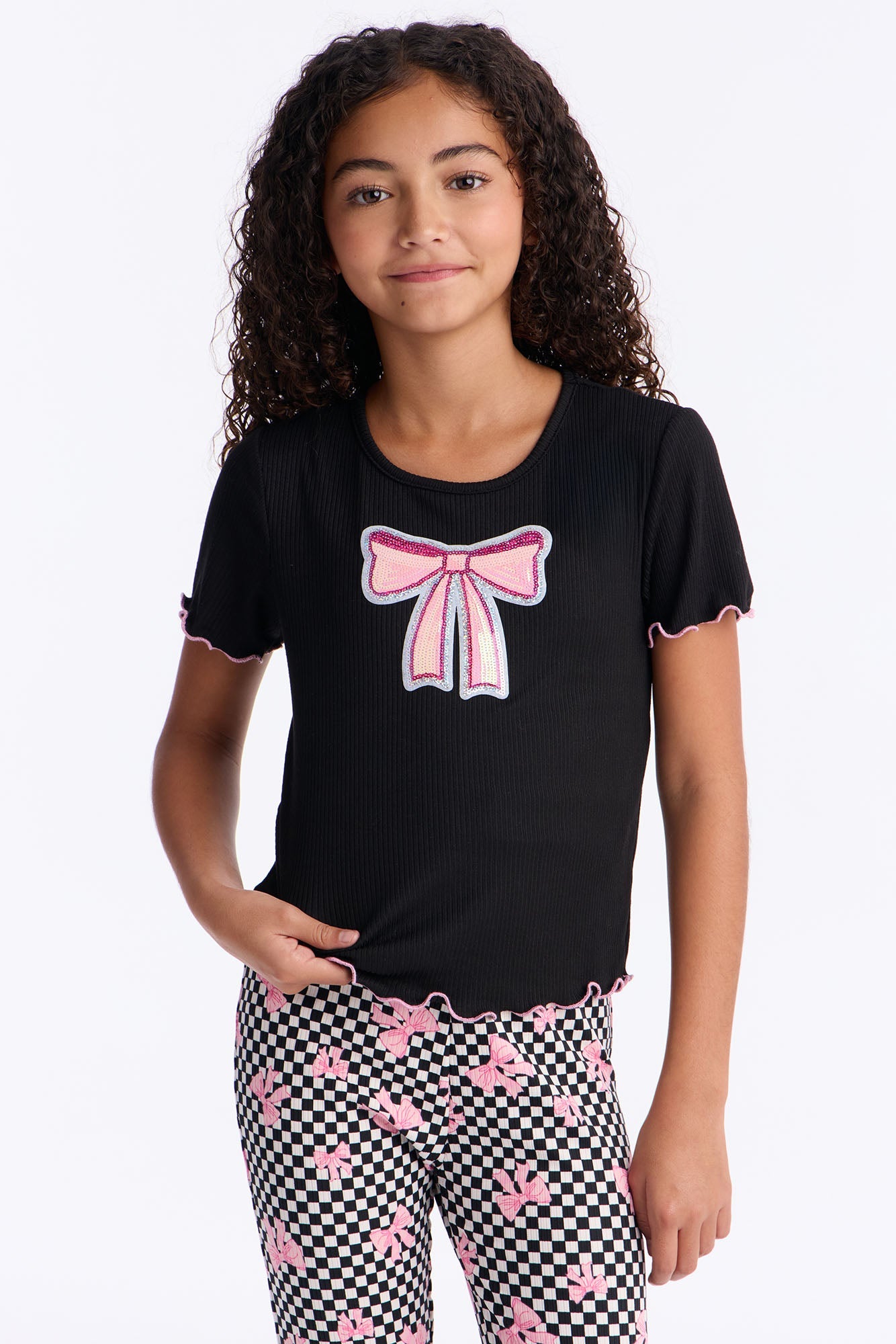 Mini Dreaming Big Flare Leg Pant Set - Black/combo