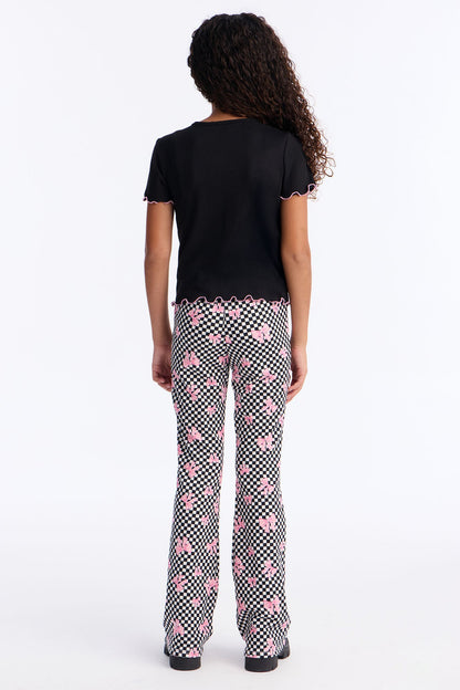 Mini Dreaming Big Flare Leg Pant Set - Black/combo