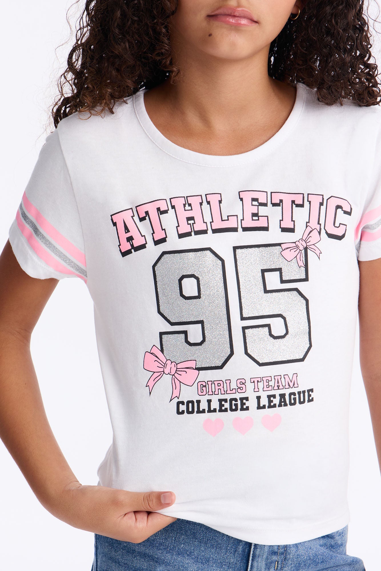 Mini Athletic 95 Flare Jean Set - White/combo