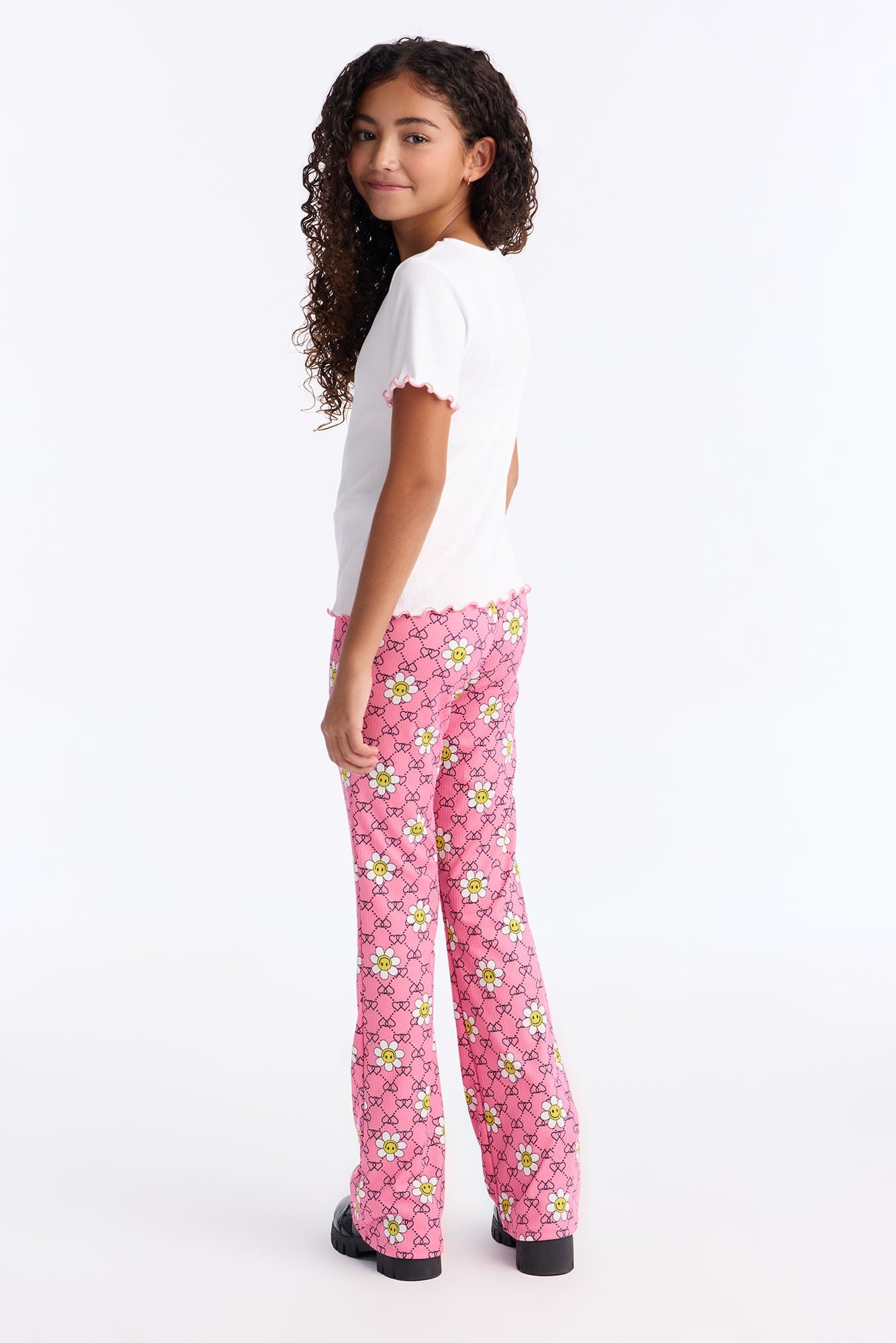 Mini Setting New Goals Flare Leg Pant Set - Black/combo