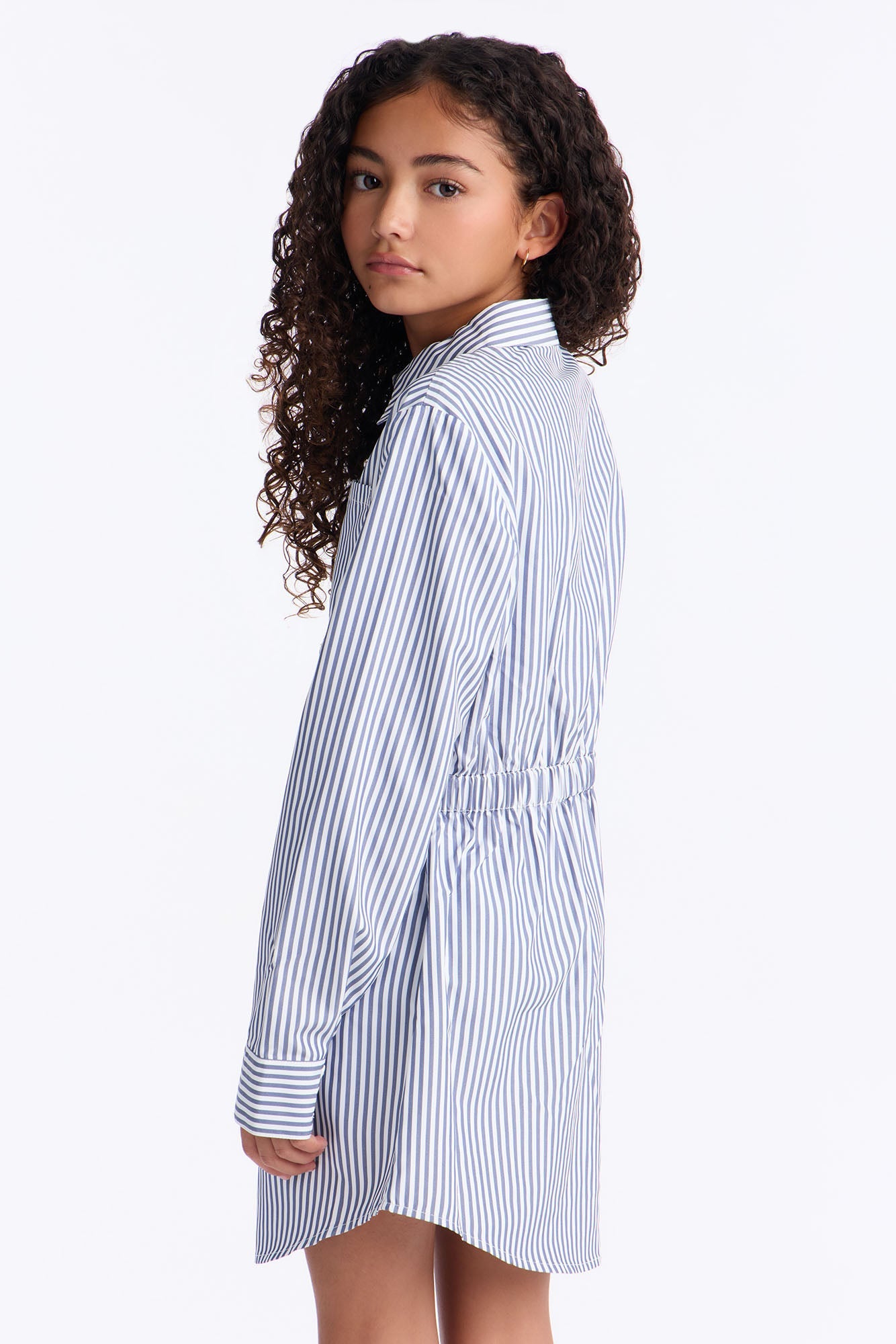 Mini On My Way Striped Shirt Dress - Navy/combo