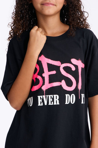 Mini Best To Ever Do It Short Sleeve Tee - Black