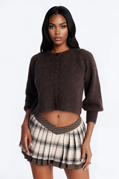 Weekend Getaway Cardigan - Chocolate