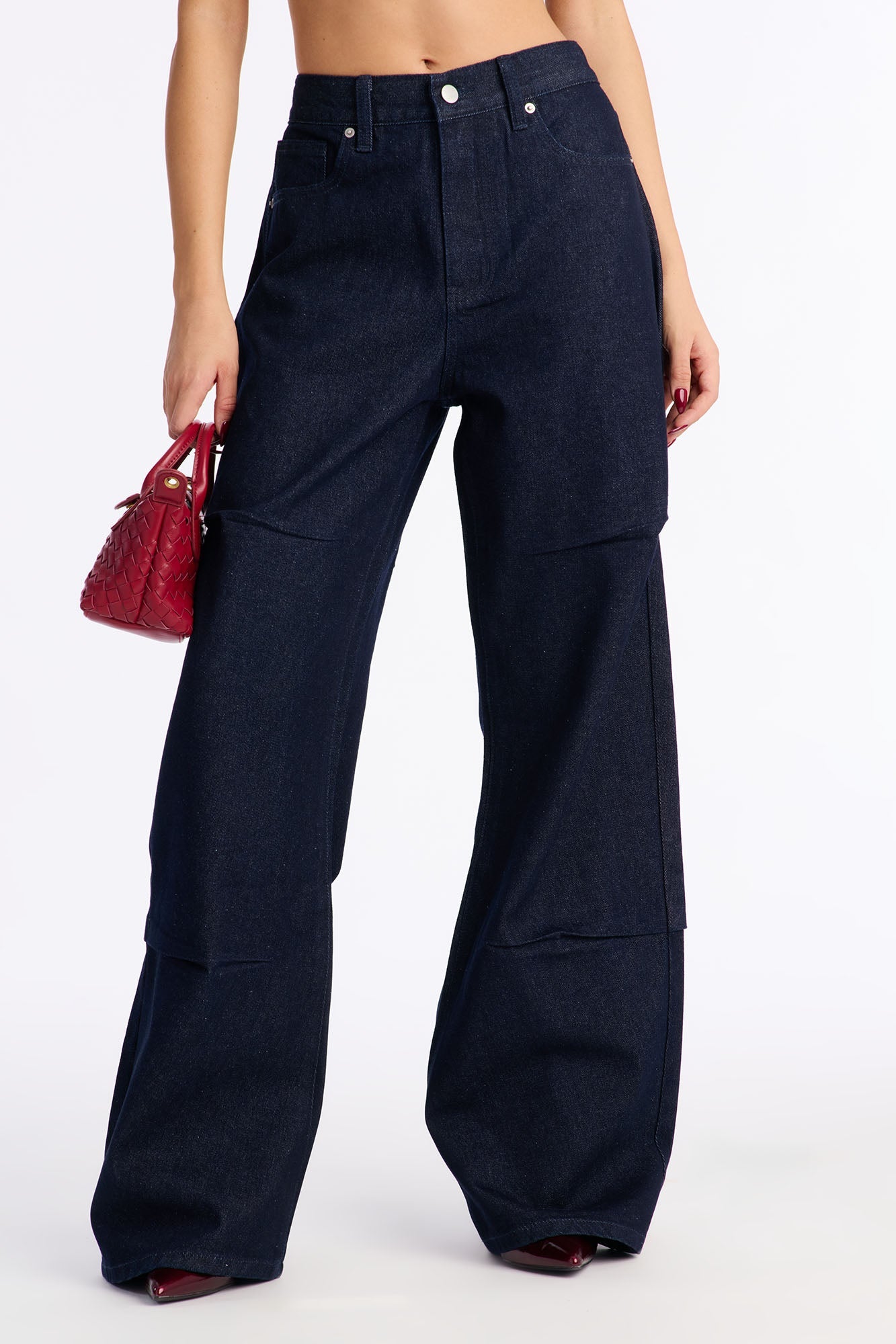 Emmeline Non Stretch Wide Leg Jeans - Dark Wash