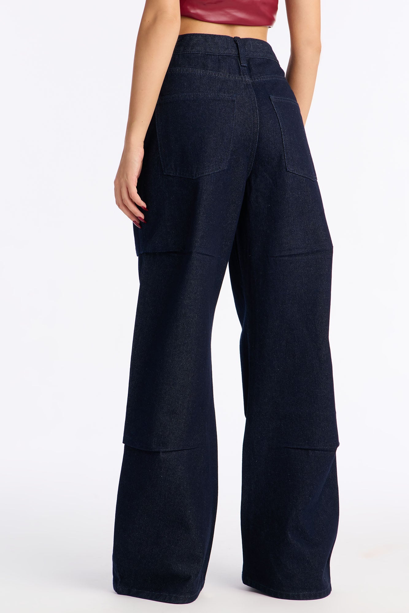 Emmeline Non Stretch Wide Leg Jeans - Dark Wash