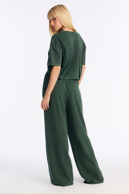 Golden Gate Wide Leg Pant Set - Hunter