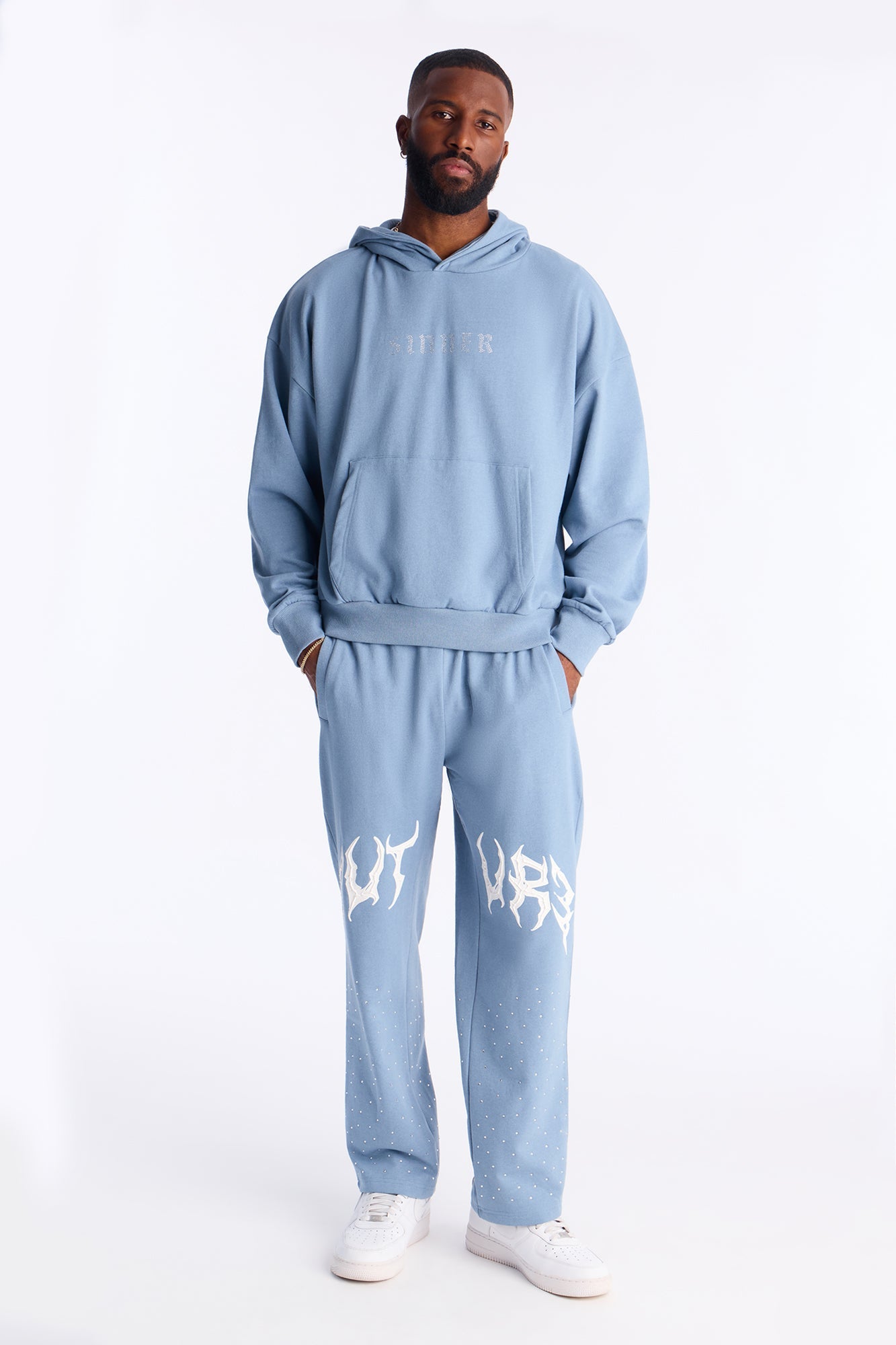 I Am A Sinner Hoodie - Blue