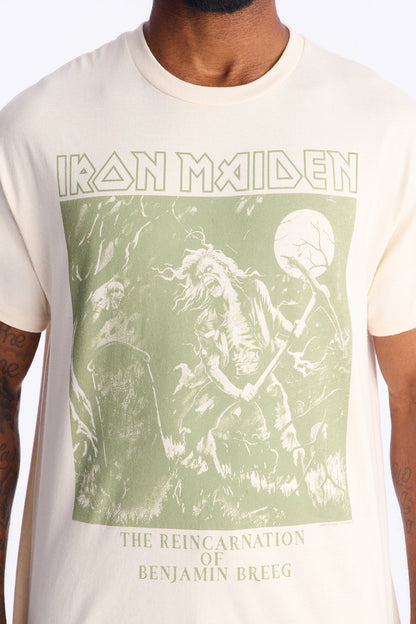 Iron Maiden Night Fall Short Sleeve Tee - Natural