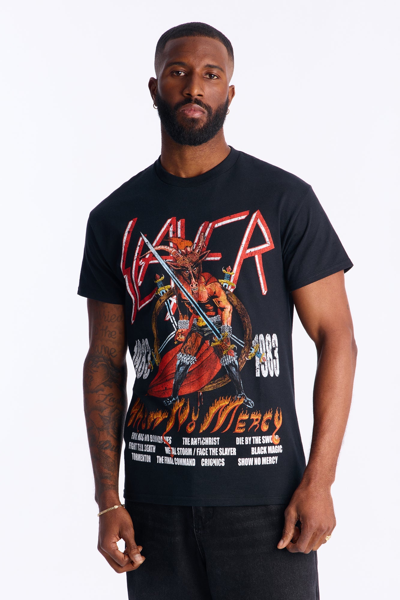 Slayer 1983 Tour Short Sleeve Tee - Black
