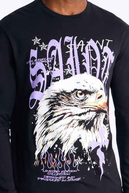 Saint Crosses Long Sleeve Tee - Black