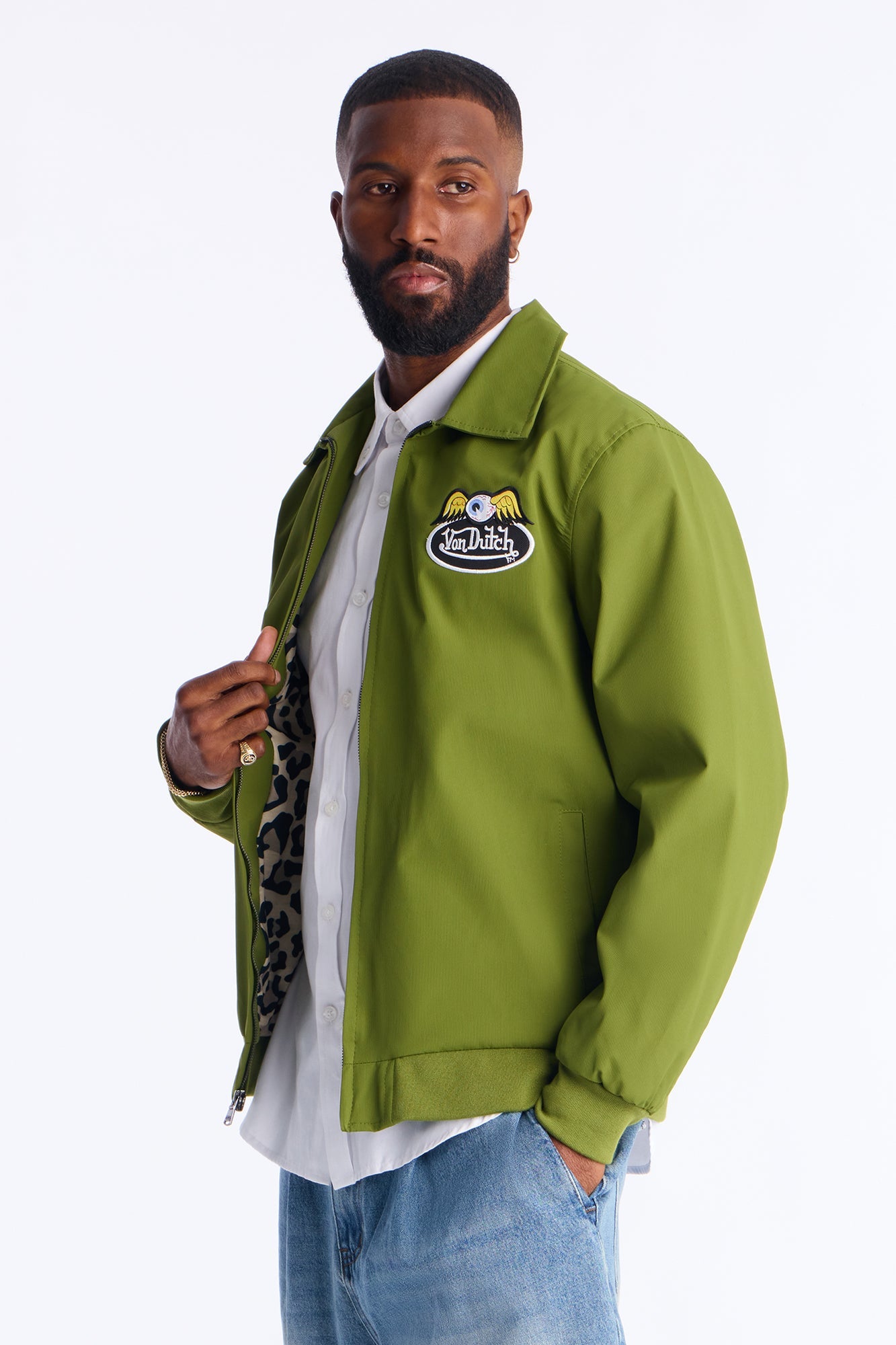 Von Dutch Kulture Bomber Jacket - Green