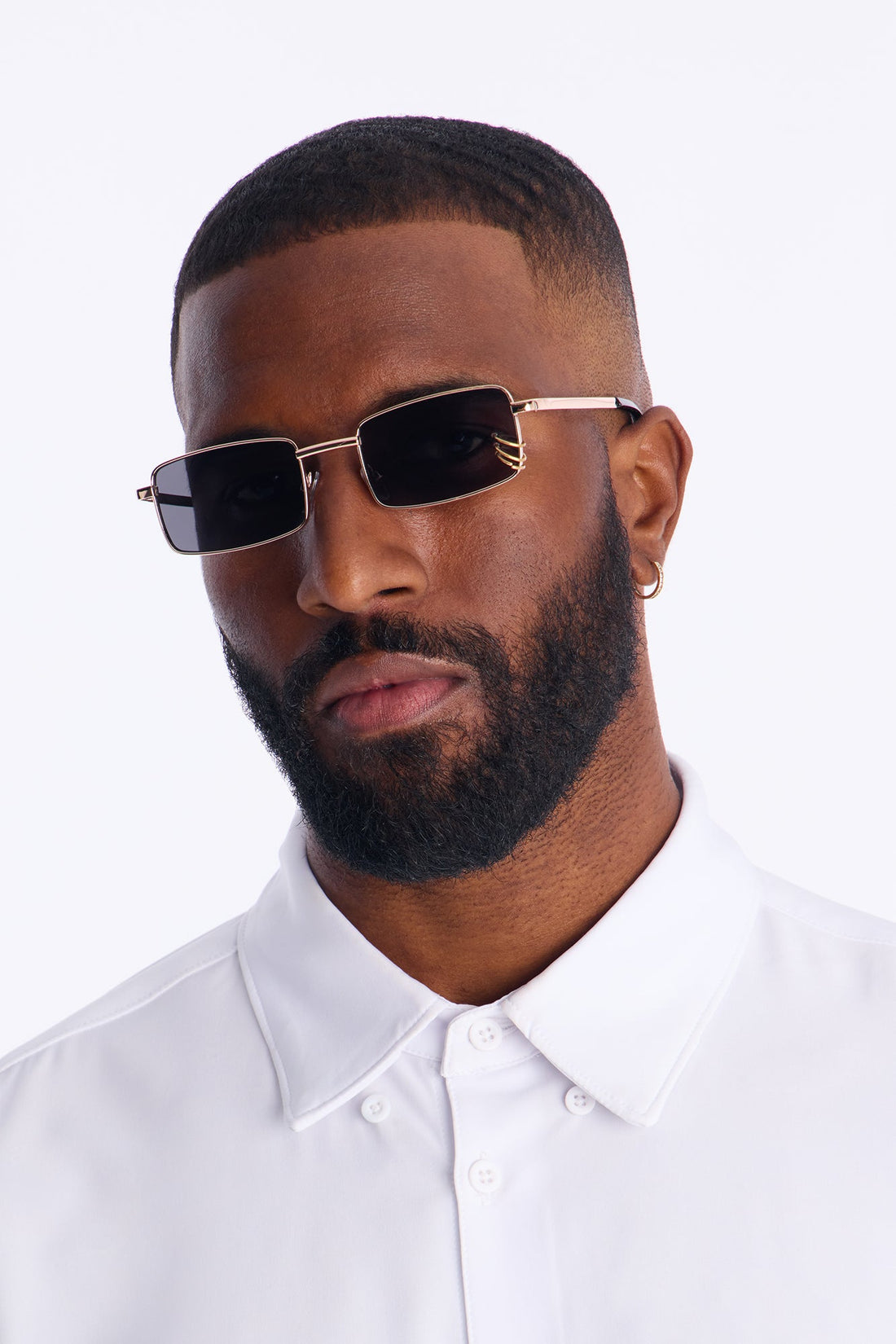 Square Metal Grommet Colored Lenses Sunglasses - Gold/Black