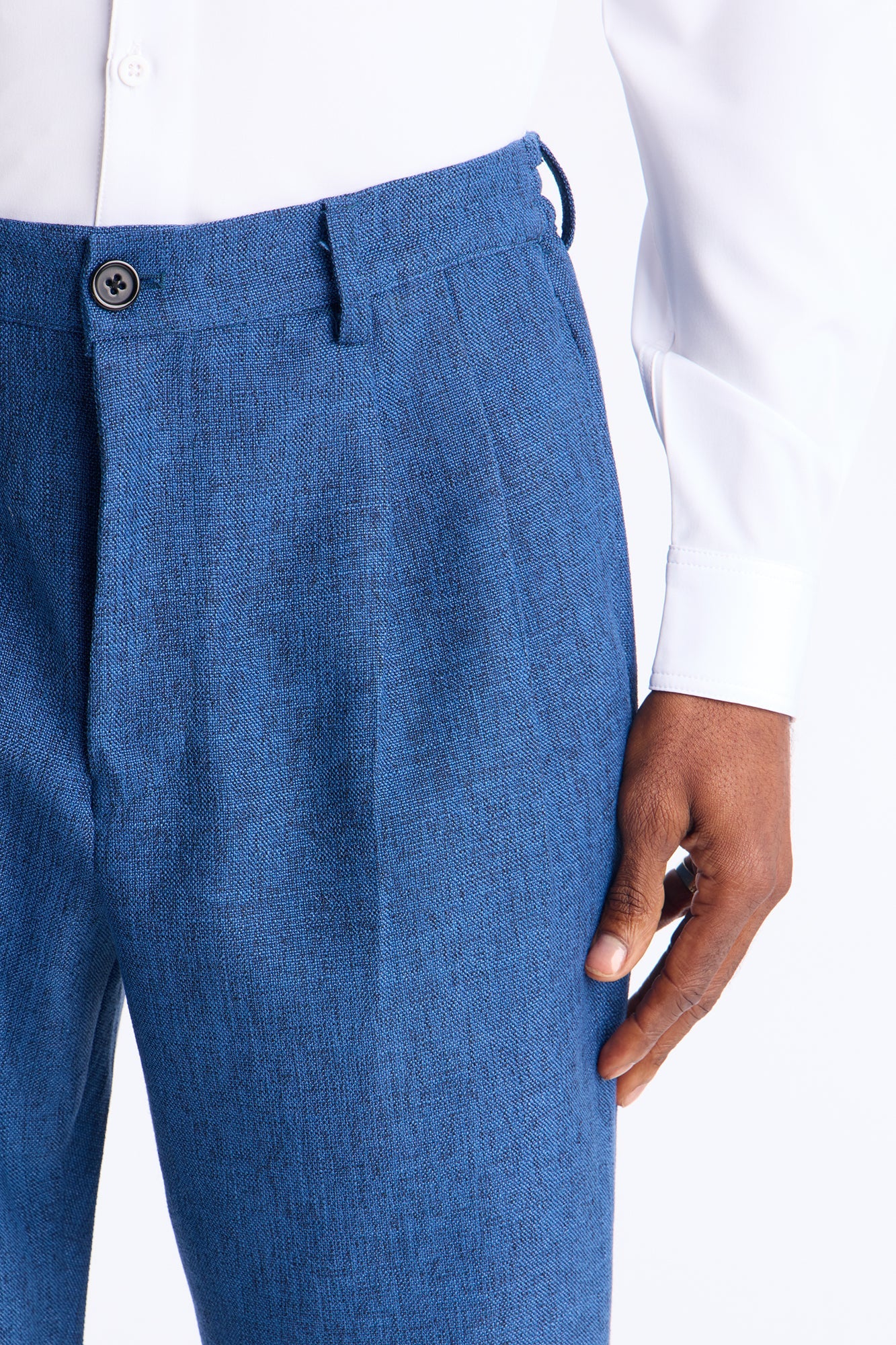 Straight Bleeker Pleated Trouser - Navy