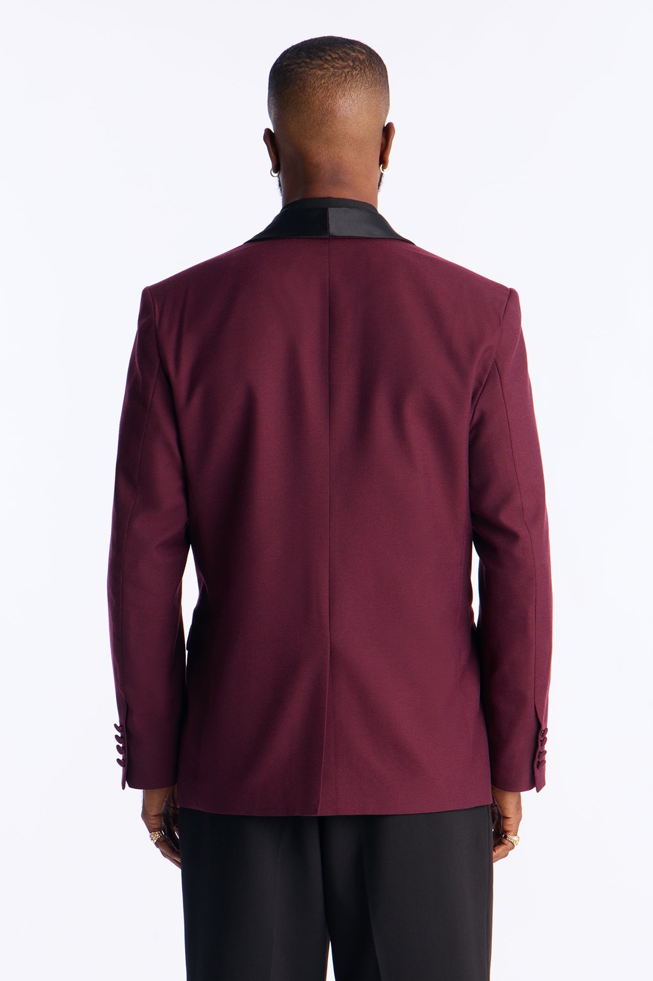 Belcourt Shawl Collar Blazer - Burgundy
