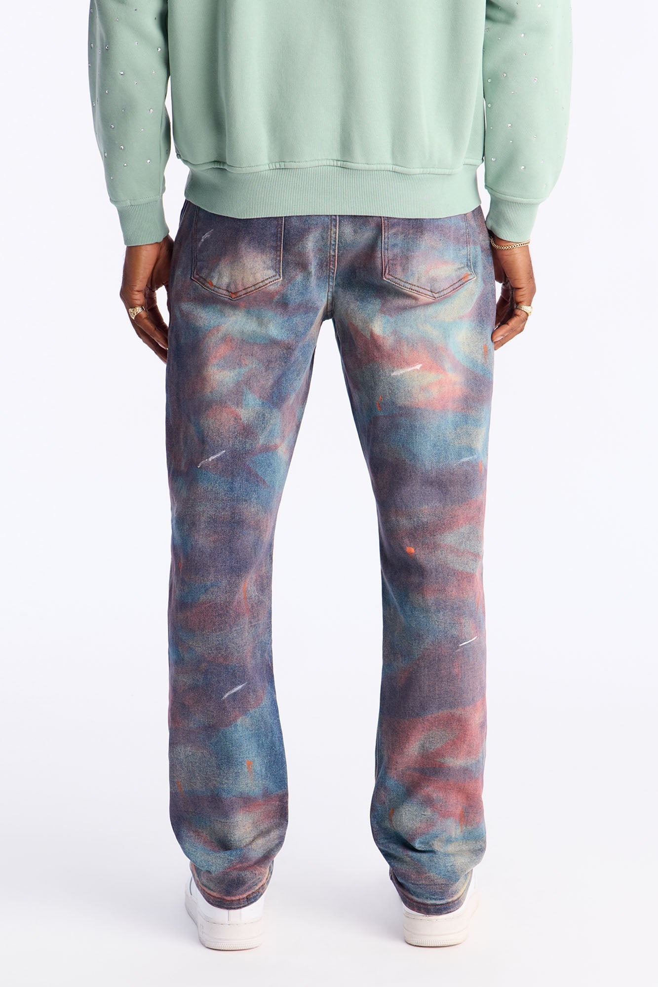 Slim Street Artist Rip And Repair Jean - Blue Wash
