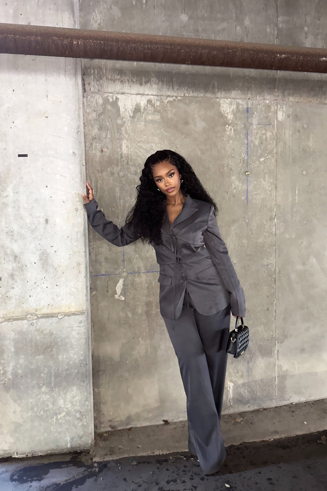 Pretty Official Blazer Pant Set - Grey