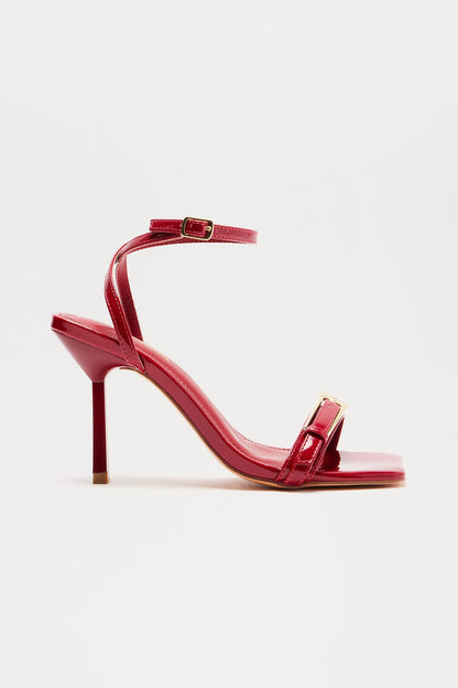 Reva Patent Heels - Burgundy