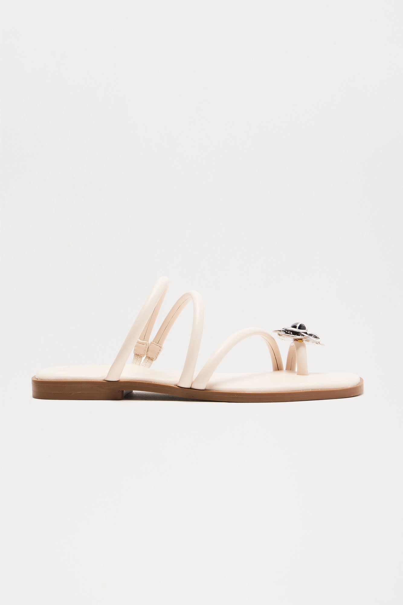 Camilo Flower Sandals - Ivory