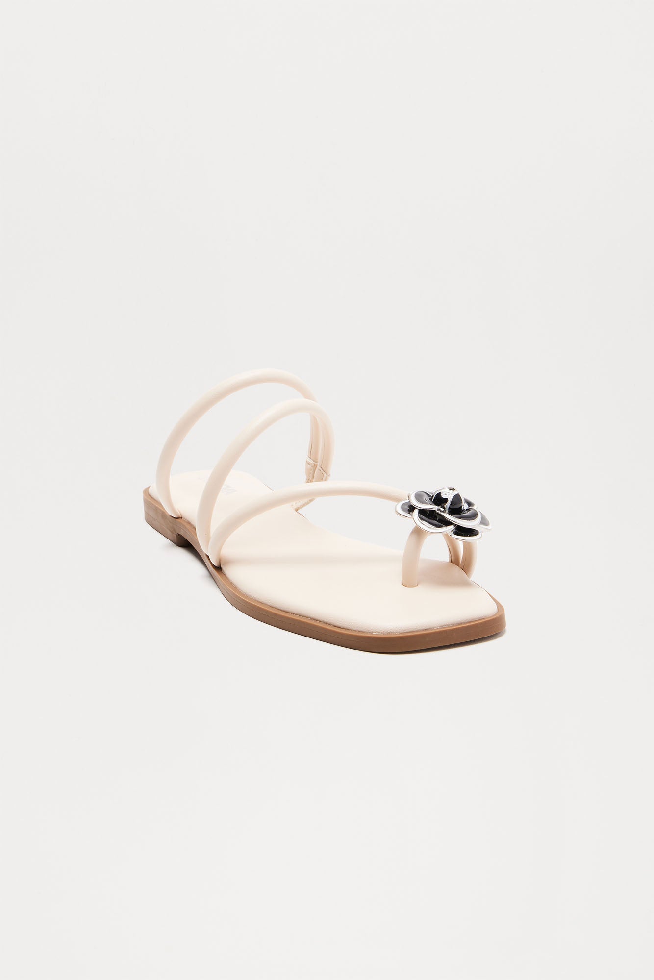 Camilo Flower Sandals - Ivory