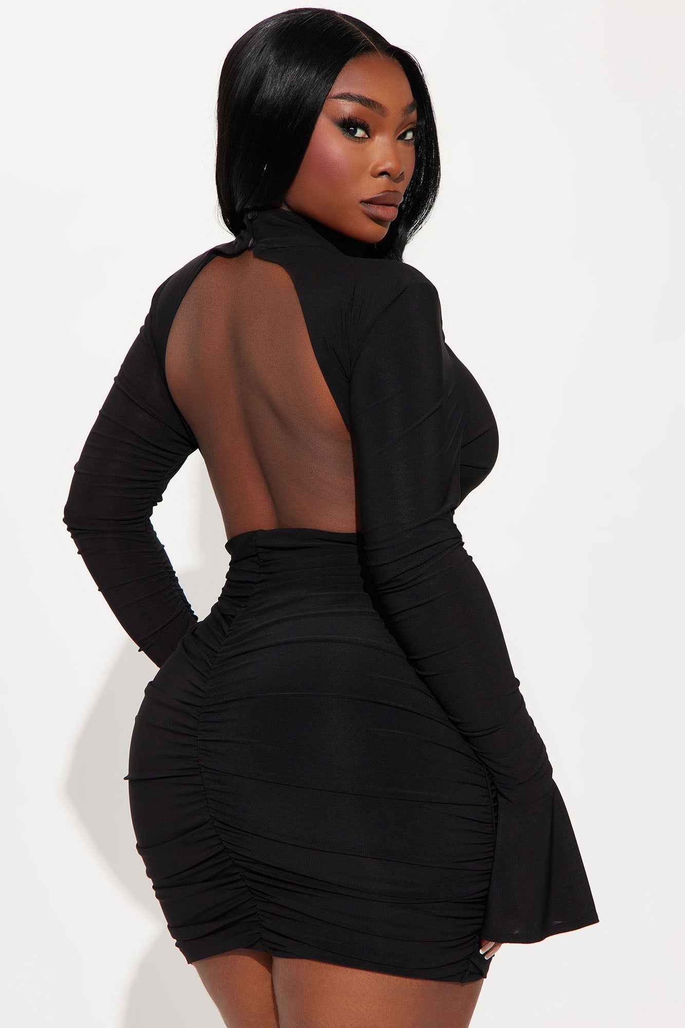 Good Sensation Double Lined Mini Dress - Black