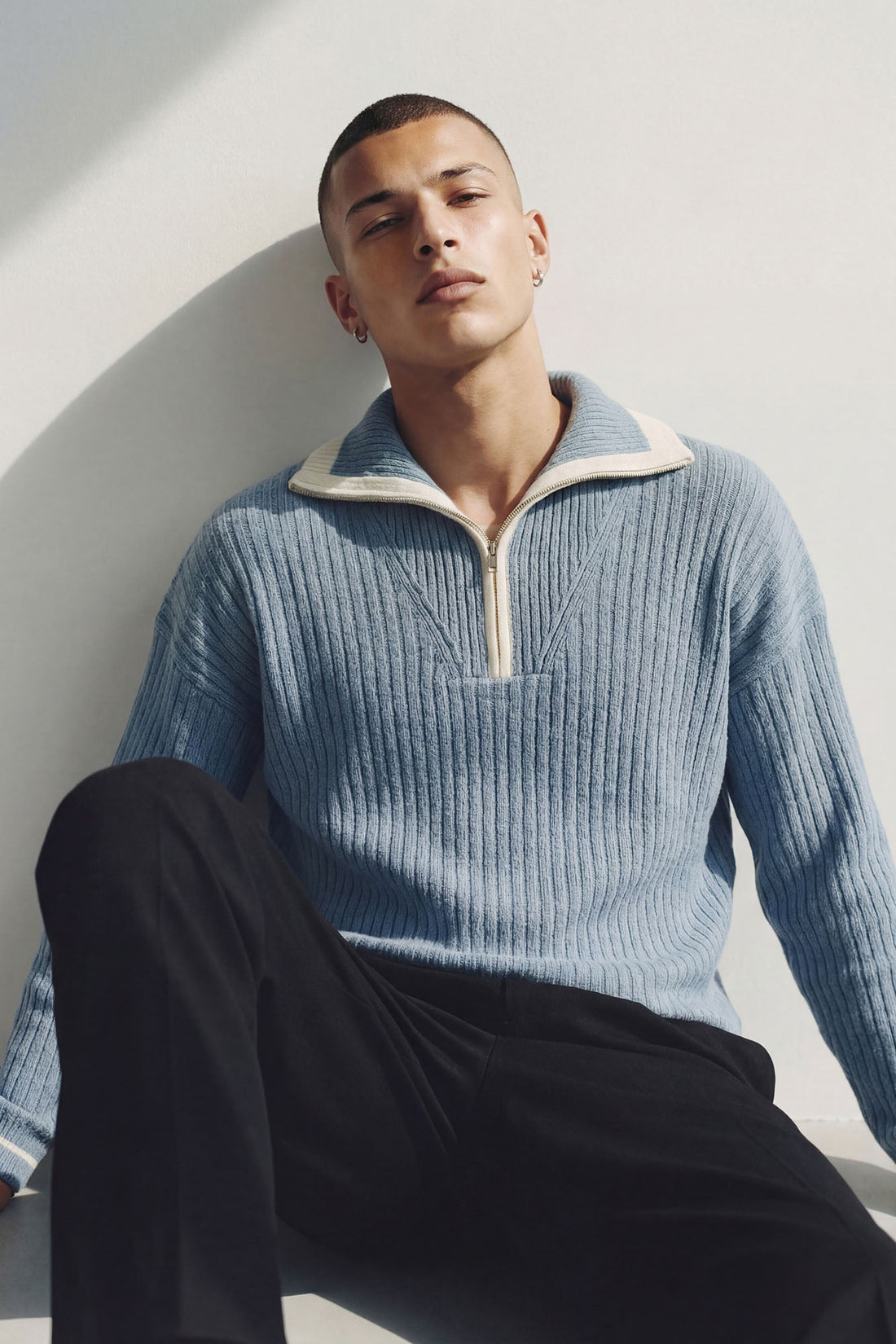 Social Project Quarter Zip - Blue