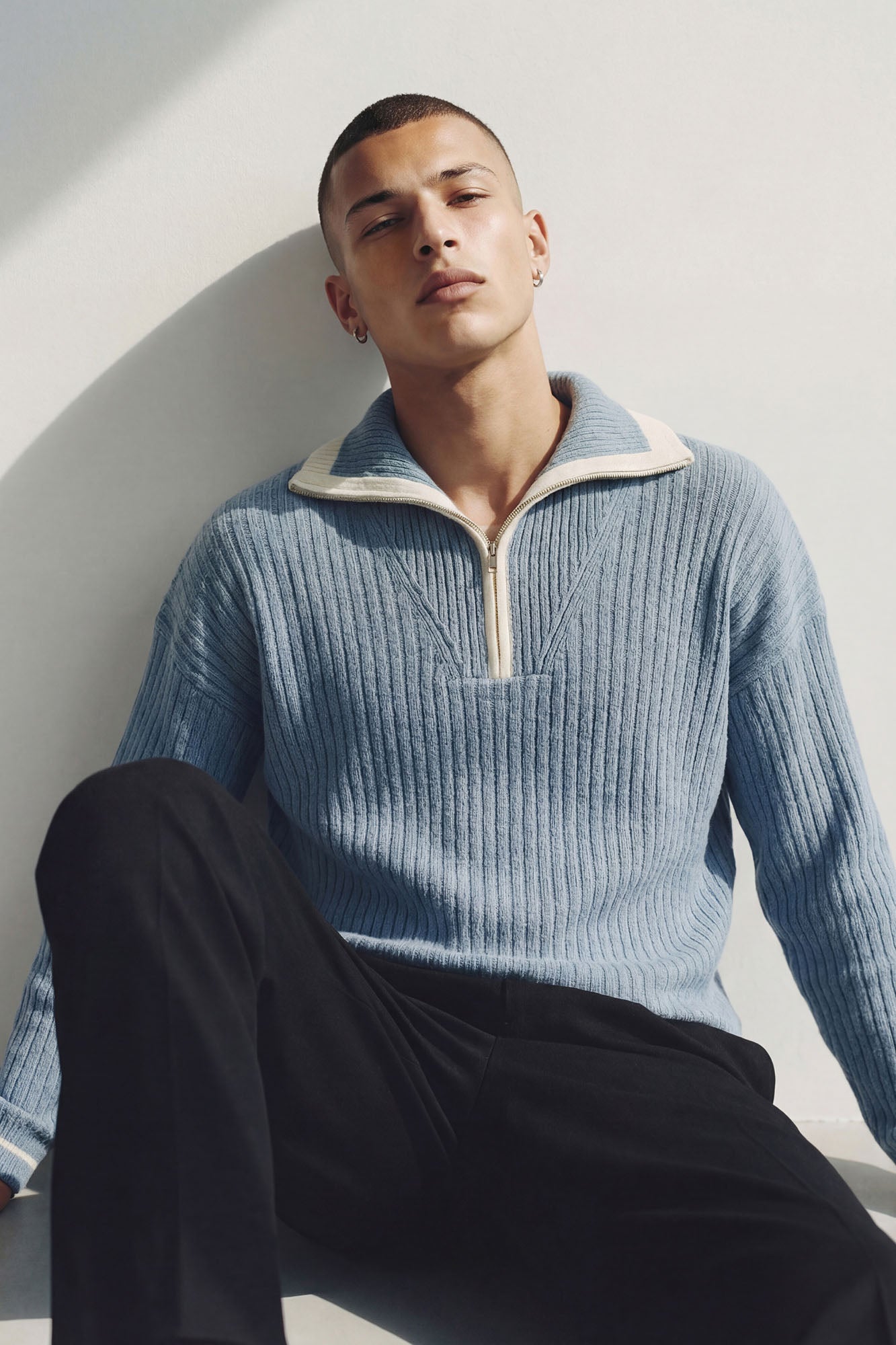 Social Project Quarter Zip - Blue
