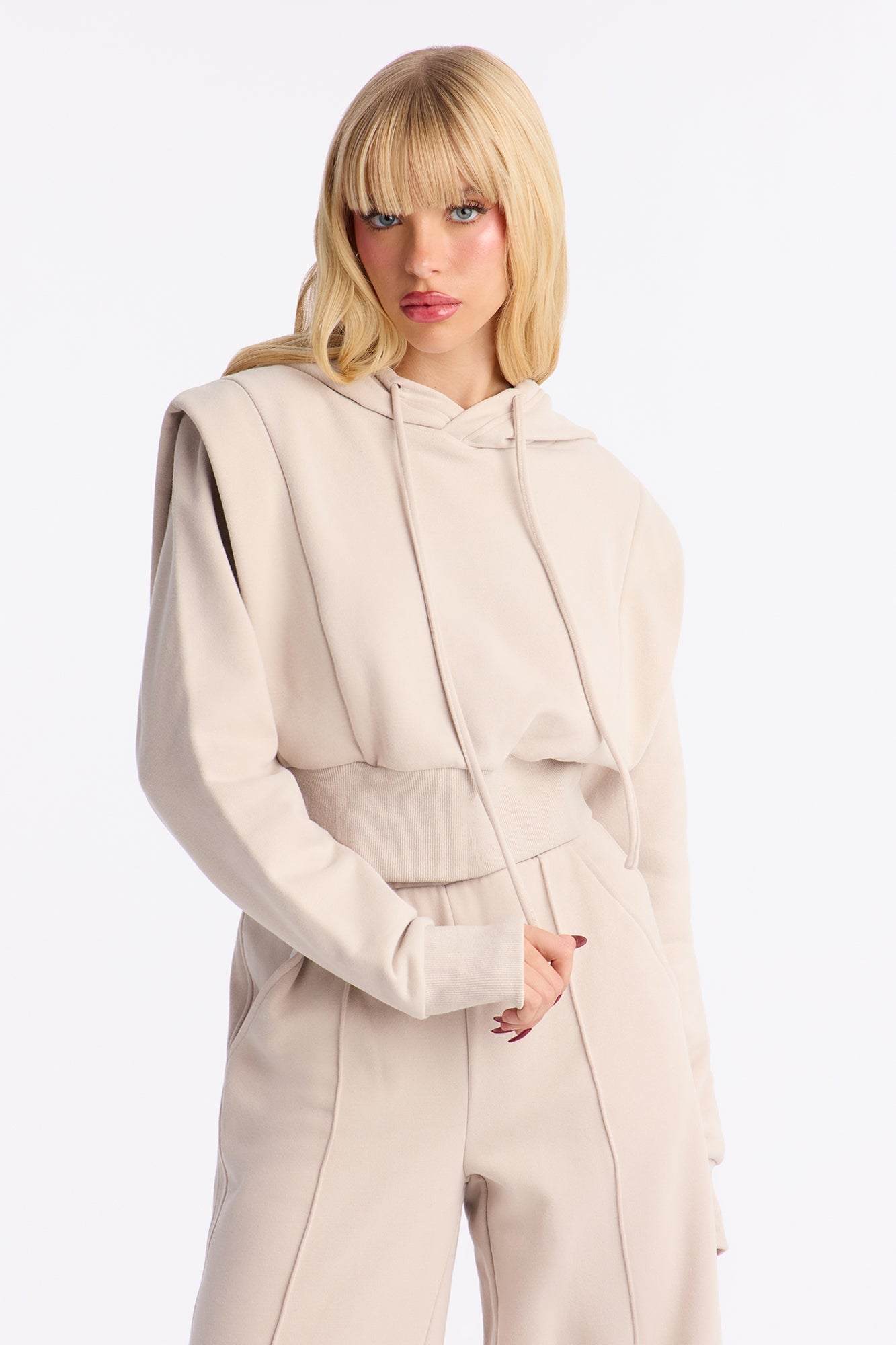 Classic Comfort Wide Leg Pant Set - Taupe