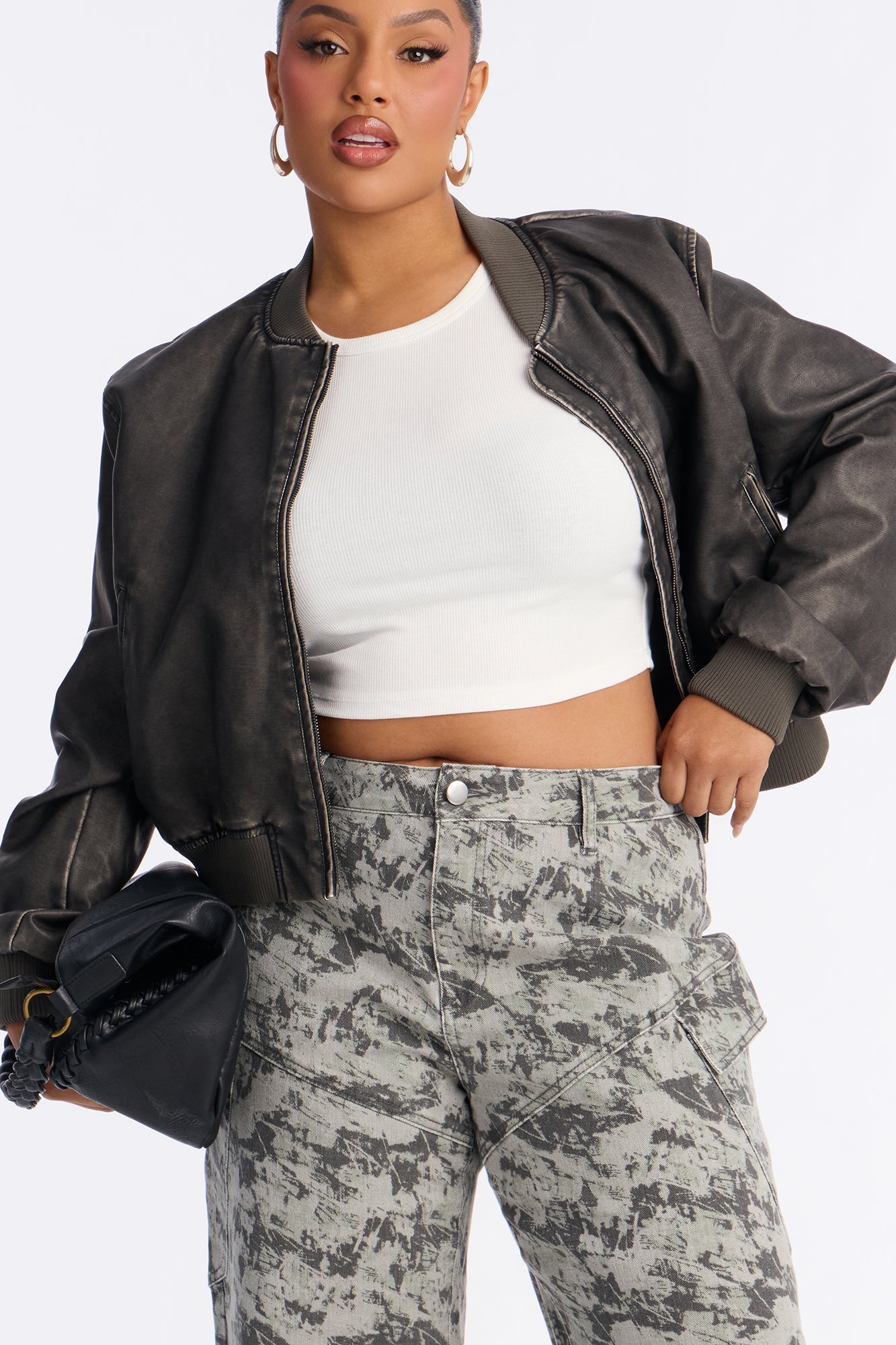 Undercover Cargo Wide Leg Jeans - Olive/combo