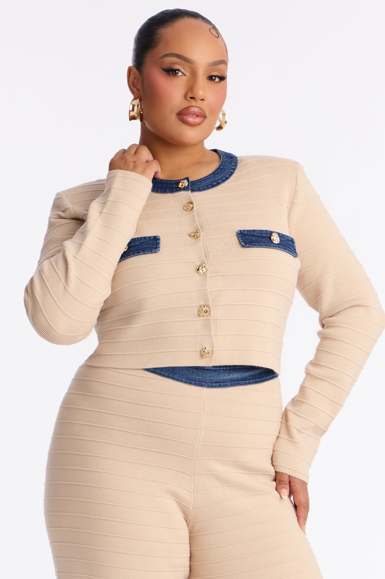 Minimal Vibe Sweater Pant Set - Taupe
