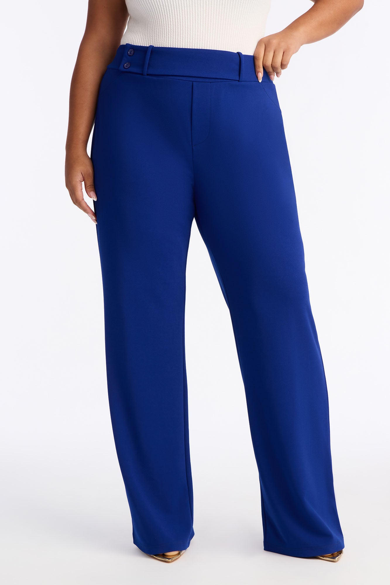 Office Tea Straight Leg Trouser Pant - Royal