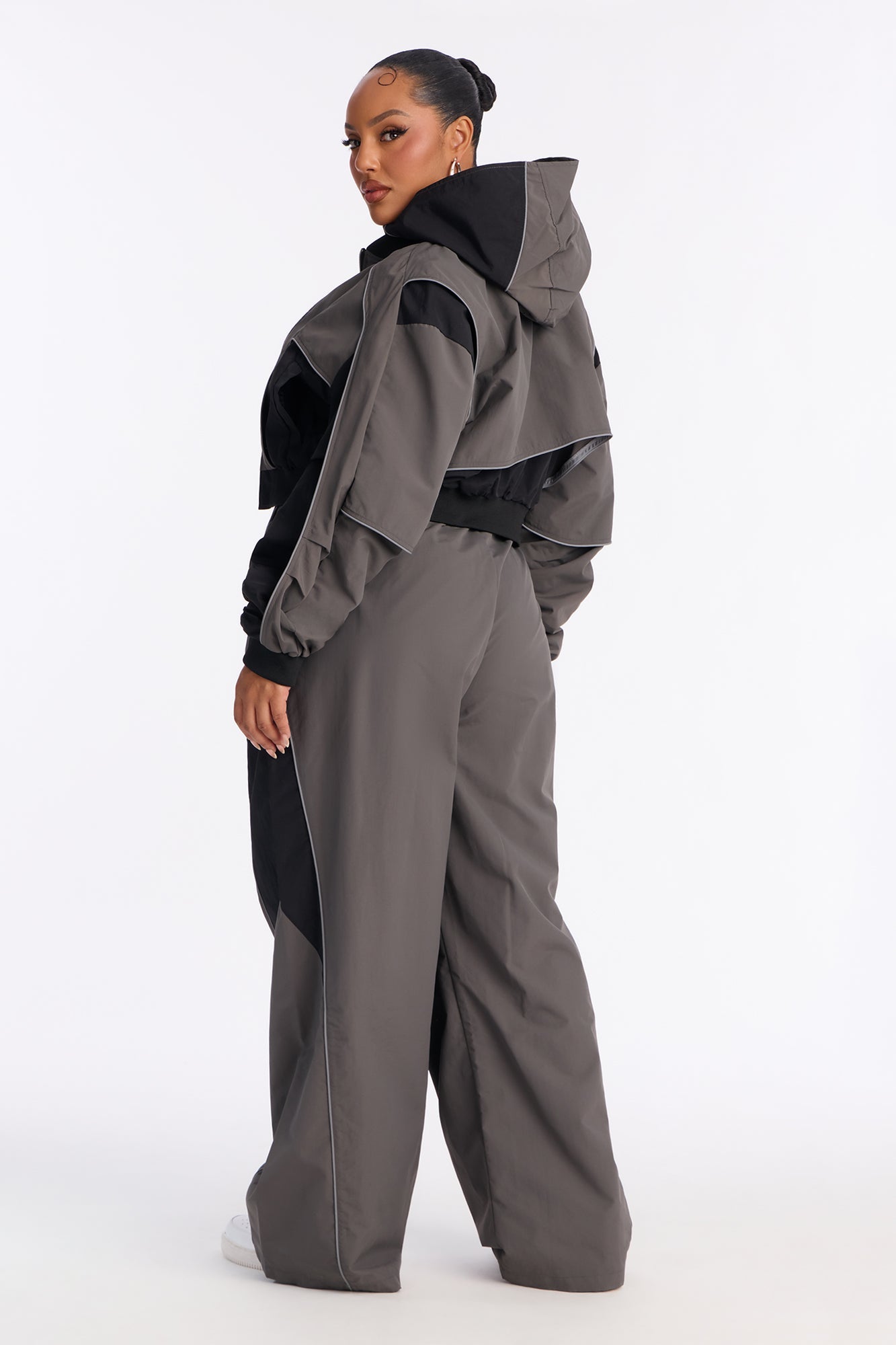 Set The Trend Windbreaker Pants 33 - Charcoal/combo