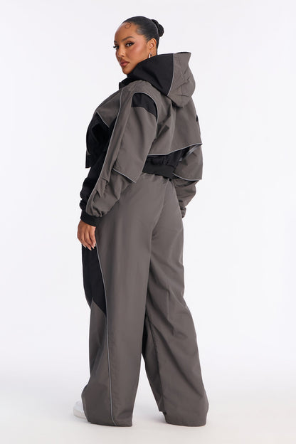 Set The Trend Windbreaker Pants 33 - Charcoal/combo
