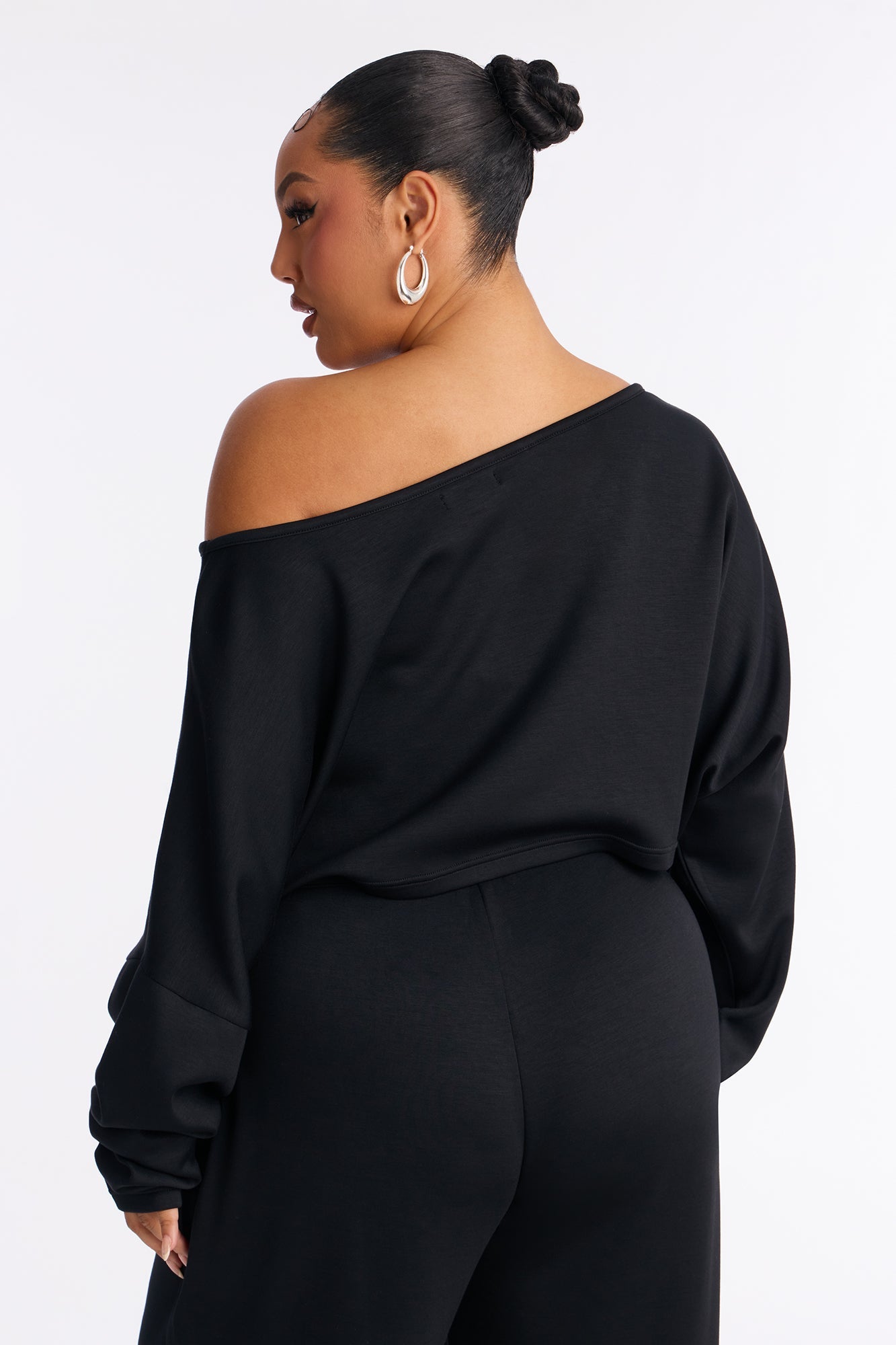 Match My Vibe Modal Lounge Top - Black