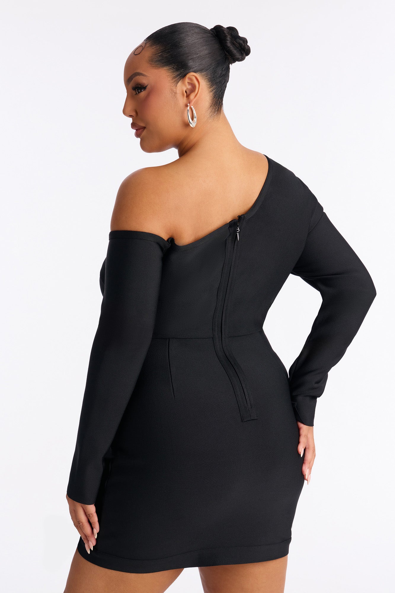 Bonnie Bow Bandage Mini Dress - Black