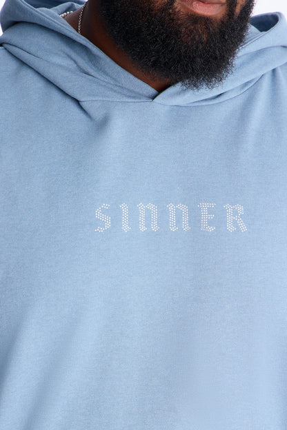 I Am A Sinner Hoodie - Blue