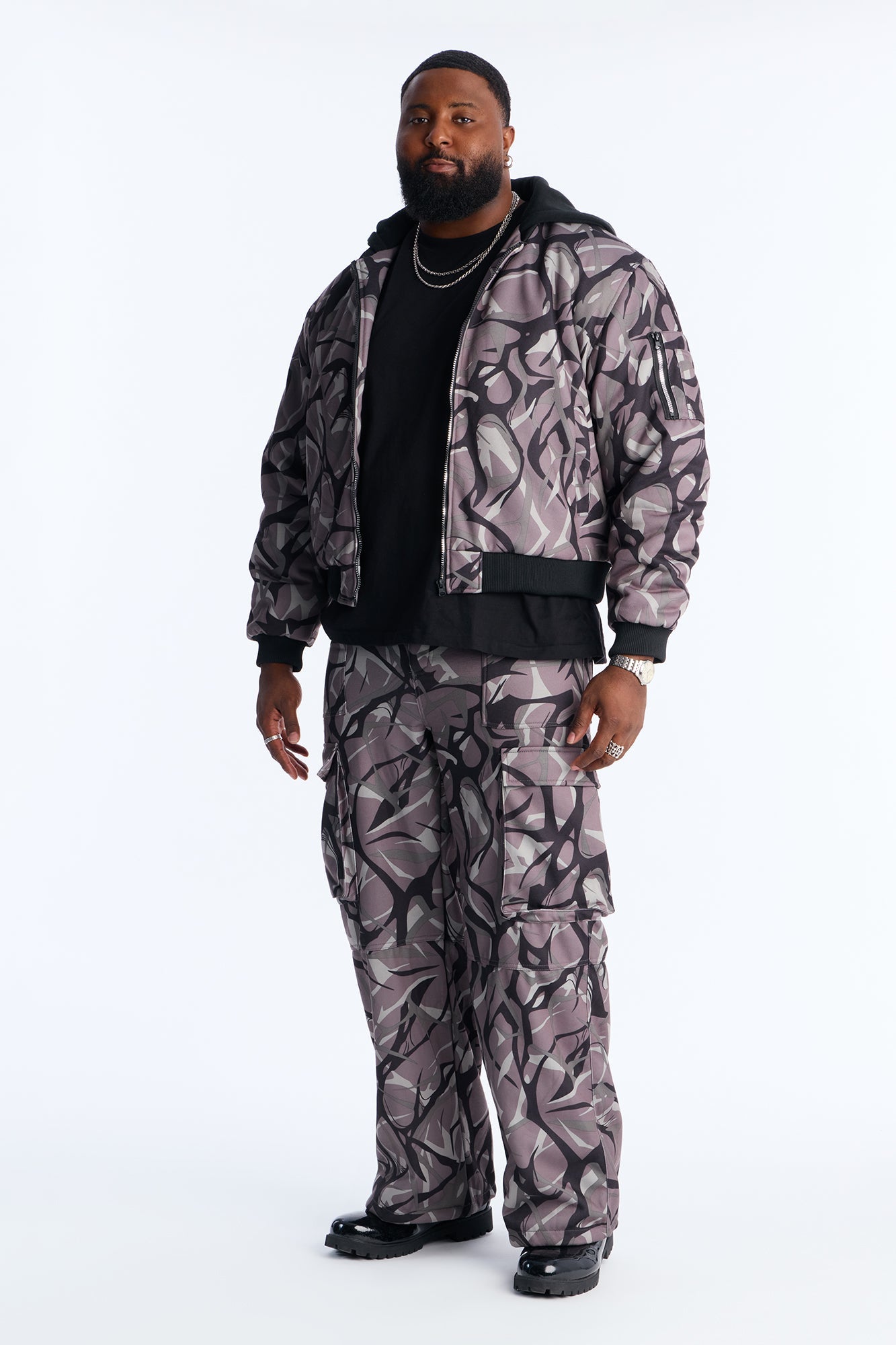 In The Cut Camo Sweatpants - Grey/combo