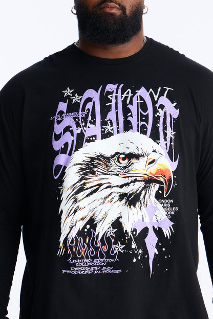 Saint Crosses Long Sleeve Tee - Black