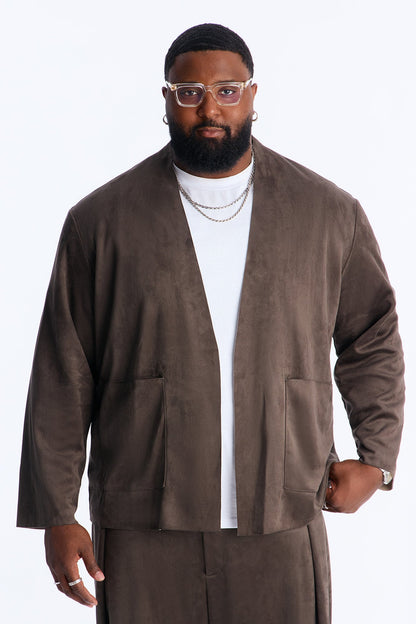 Noven Edge Suede Jacket - Grey