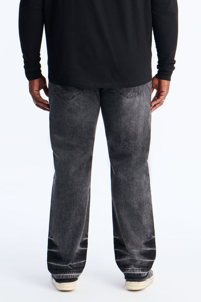 Stacked Slim Flare Blaze Cut Jean - Black Wash