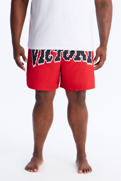 Victory Swim Trunk 7″ - Red