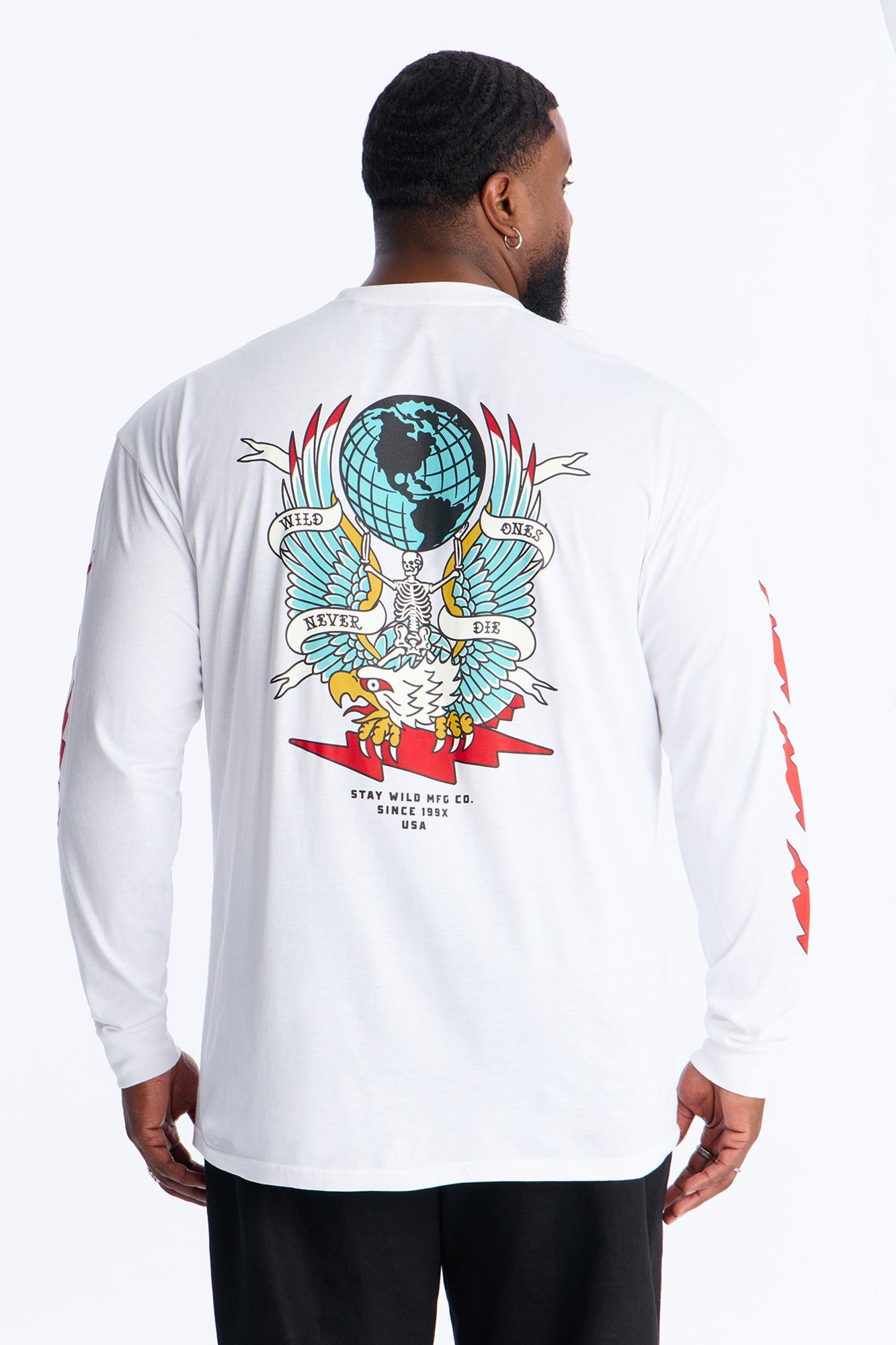 Wild Ones Never Die Long Sleeve Tee - White