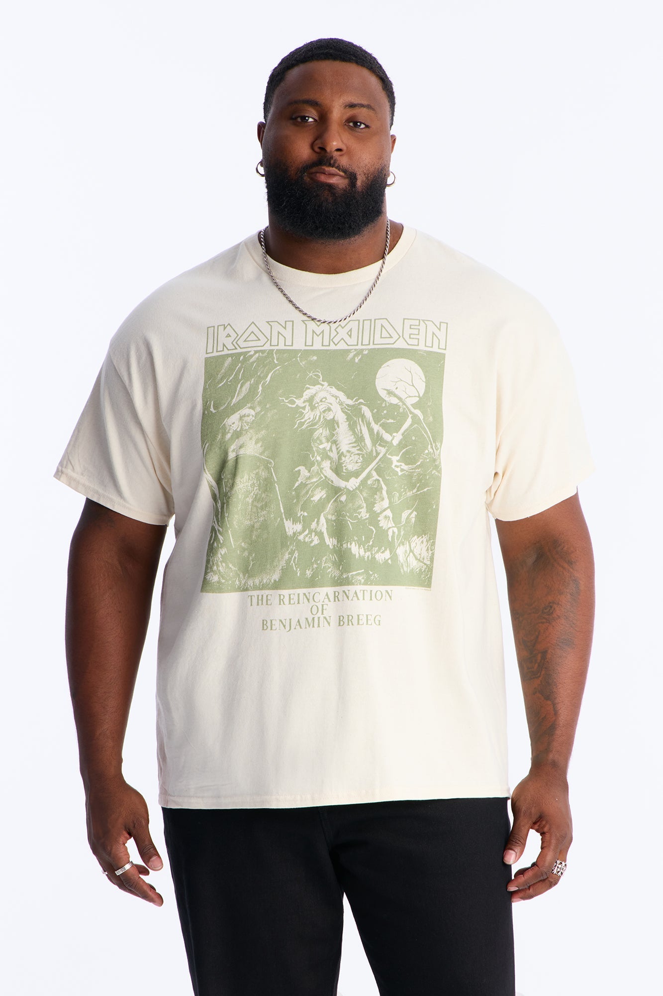 Iron Maiden Night Fall Short Sleeve Tee - Natural
