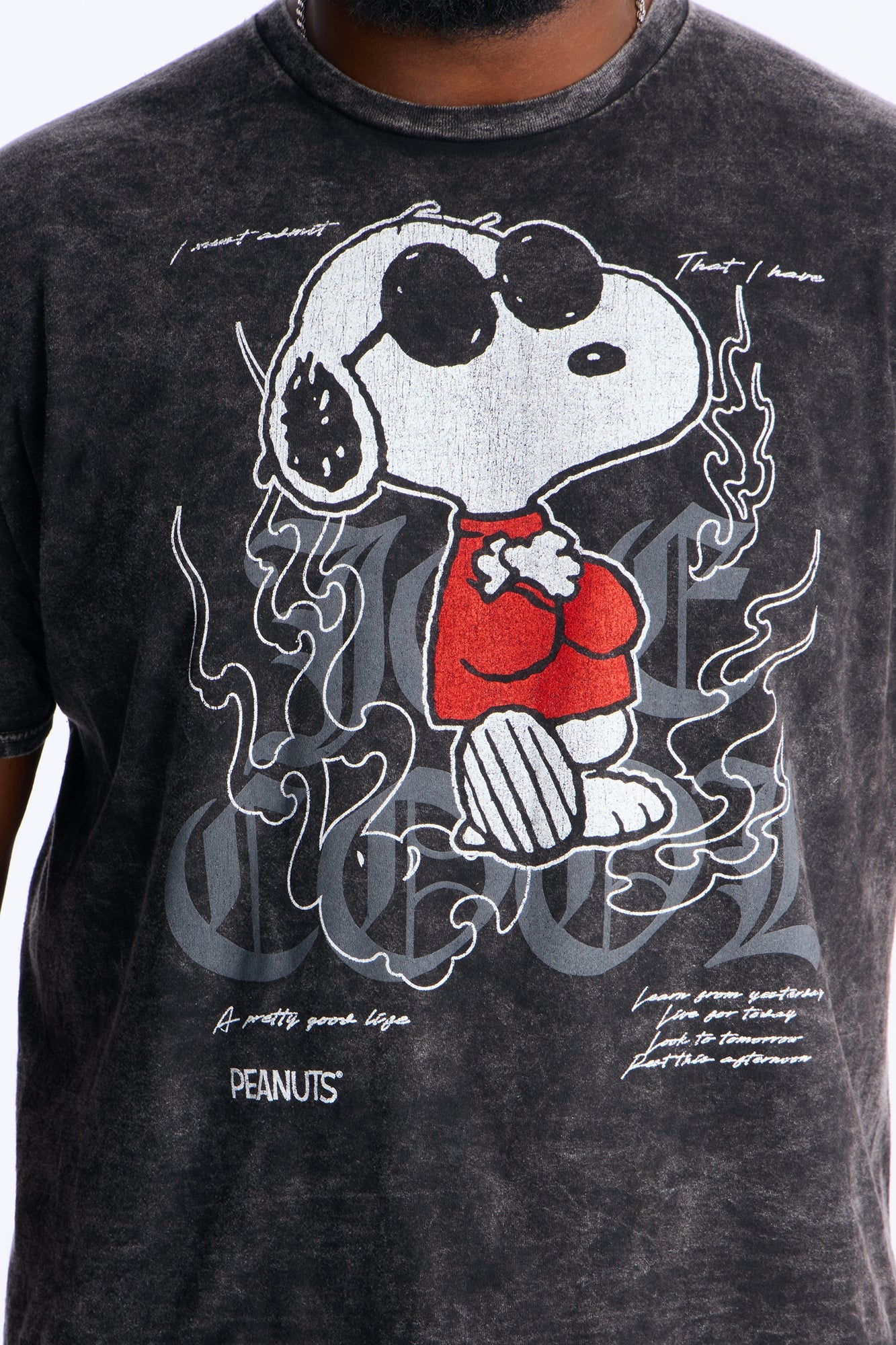 Snoopy Been Cool Vintage Wash Short Sleeve Tee - Black Wash
