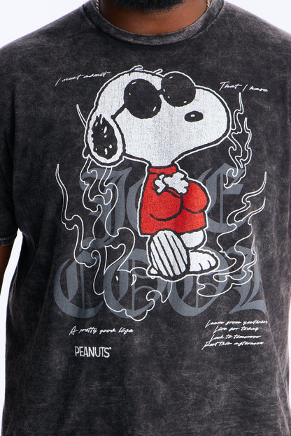 Snoopy Been Cool Vintage Wash Short Sleeve Tee - Black Wash
