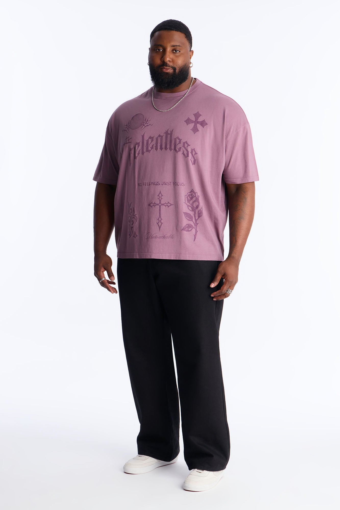 Relentless Untouchable Oversized Short Sleeve Tee - Purple