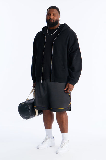 Slant Pocket Gloss Short - Black