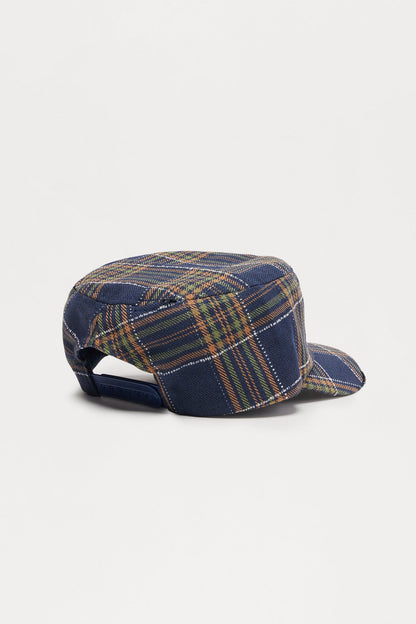 Premium Grade Flat Top Painters Snapback - Navy/combo