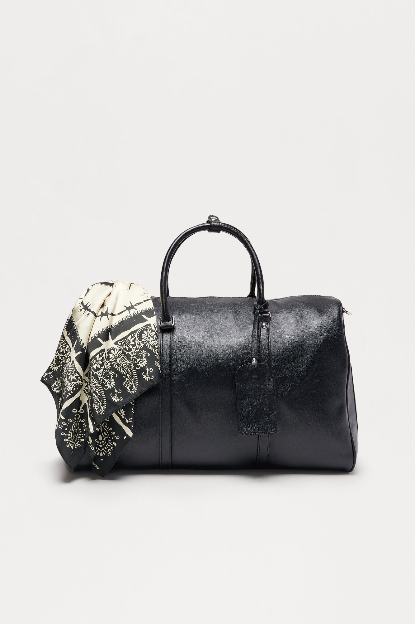 Overnight Classix Faux Leather Duffle Bag - Black